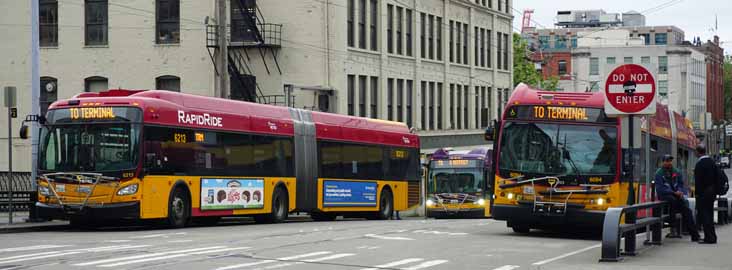 King County Metro New Flyer DE60LFR 6213, 6094 & XT60 4524